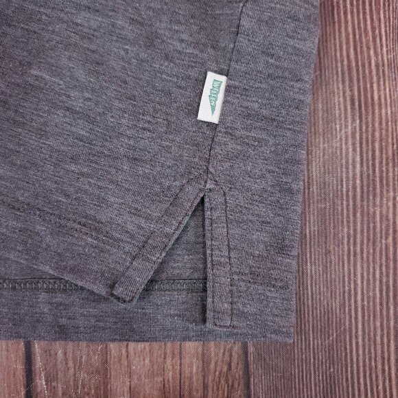 Huckberry Wellen Seawool Henley Mens Size XXL Long Sleeve Shirt Gray Stretch - Picture 6 of 11